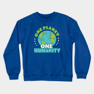 Retro One Planet One Humanity Crewneck Sweatshirt